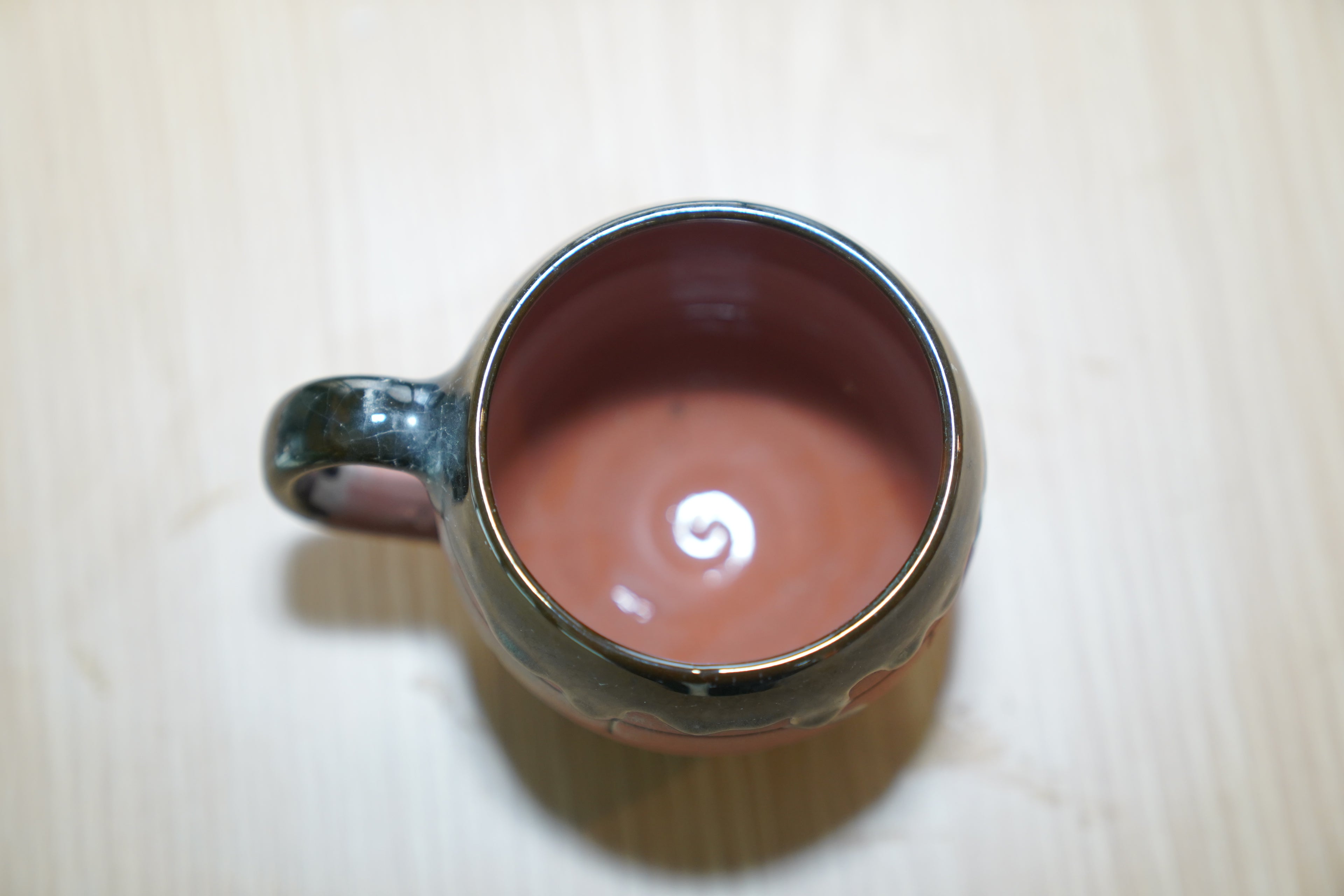 Midnight-Drip Terracotta round cups