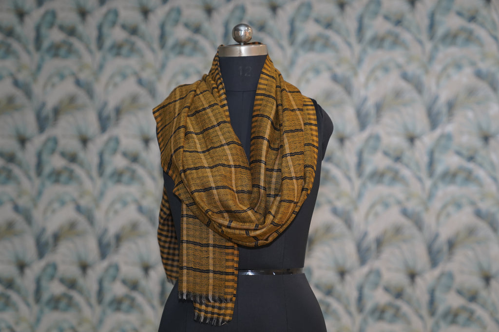 Canary & Charcoal reversible Stole