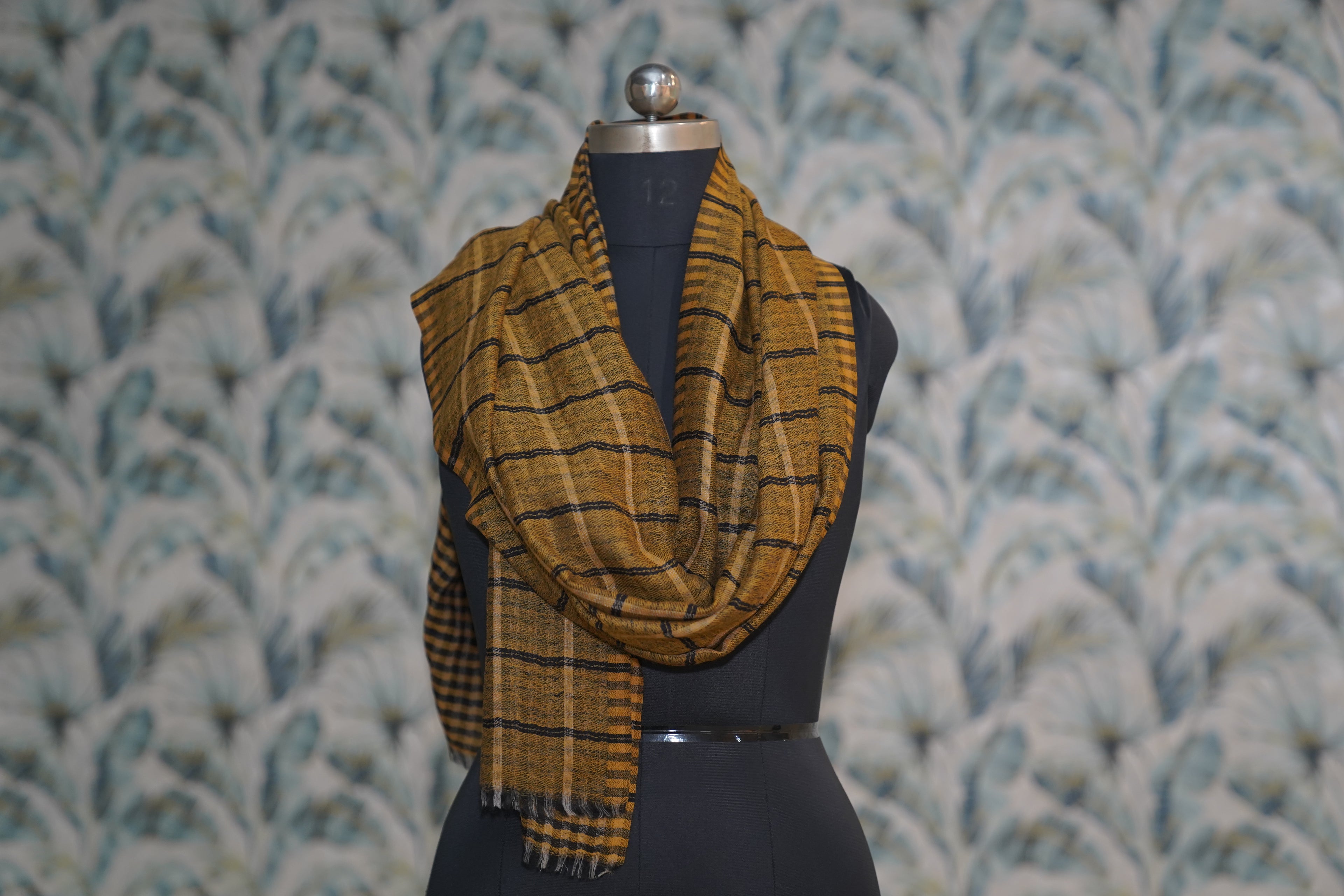 Canary & Charcoal reversible Stole