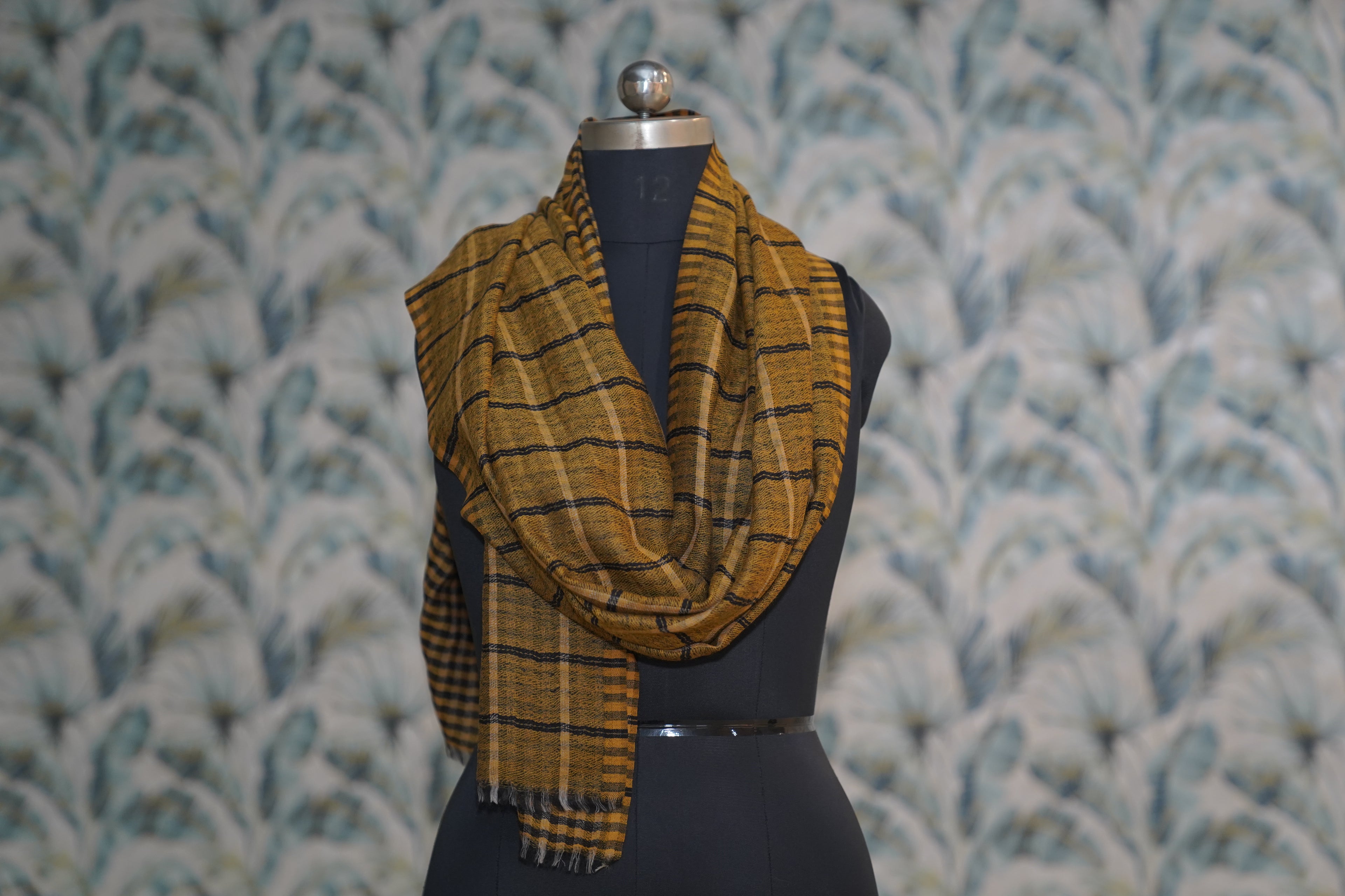 Canary & Charcoal reversible Stole