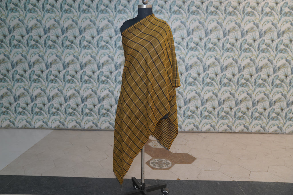 Canary & Charcoal reversible Stole
