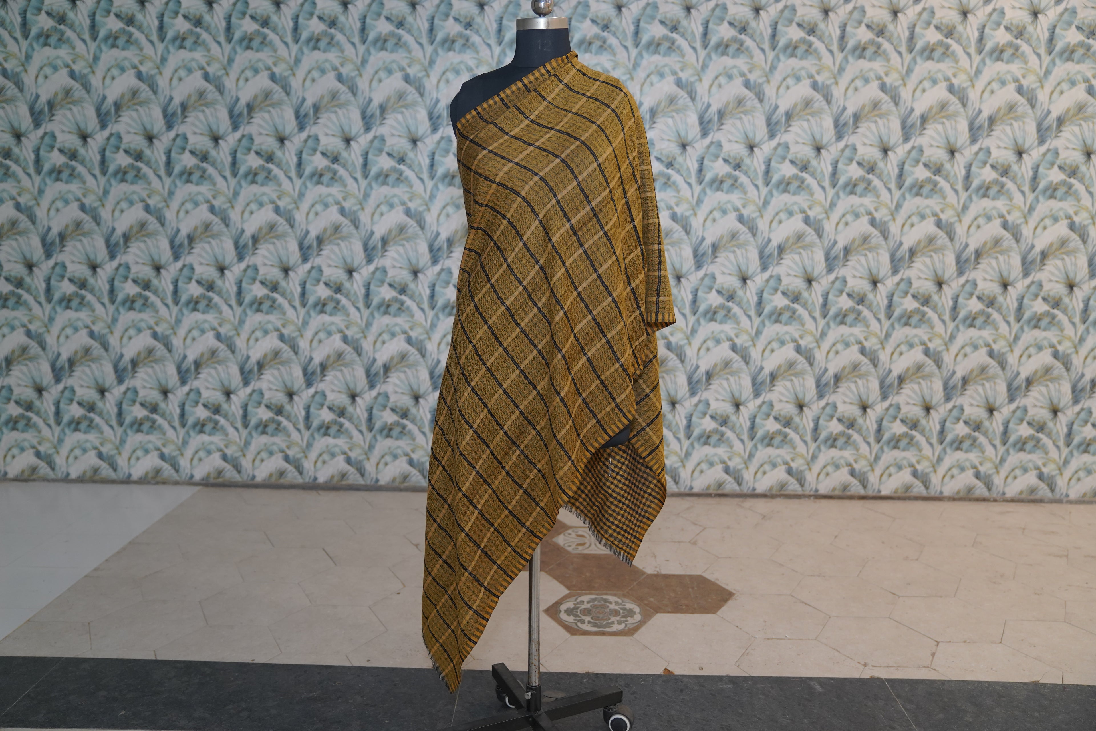 Canary & Charcoal reversible Stole