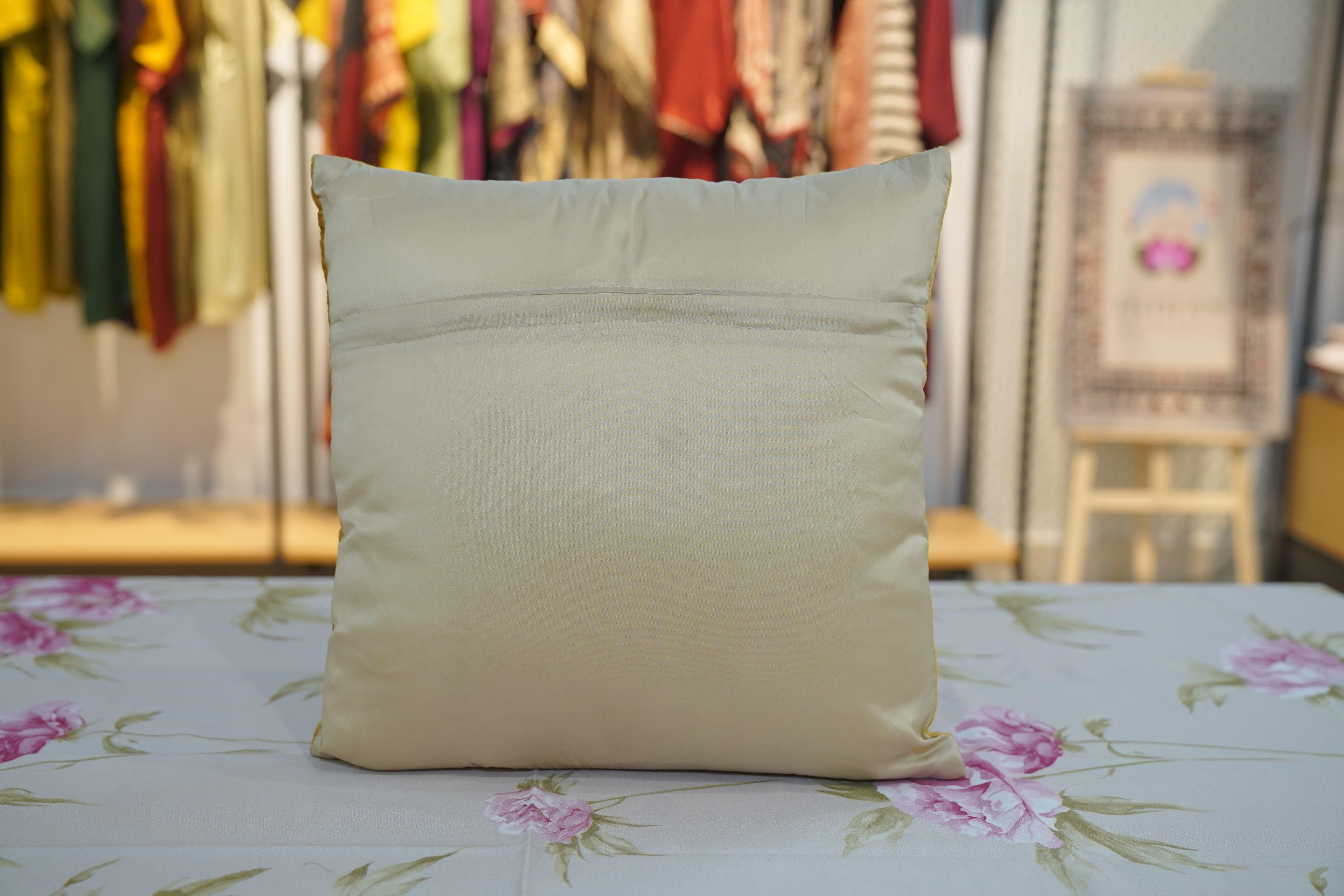 The majestic elephant -yellow cushion cover