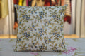 Blue flower on golden yellow cushion cover (Set of 5)