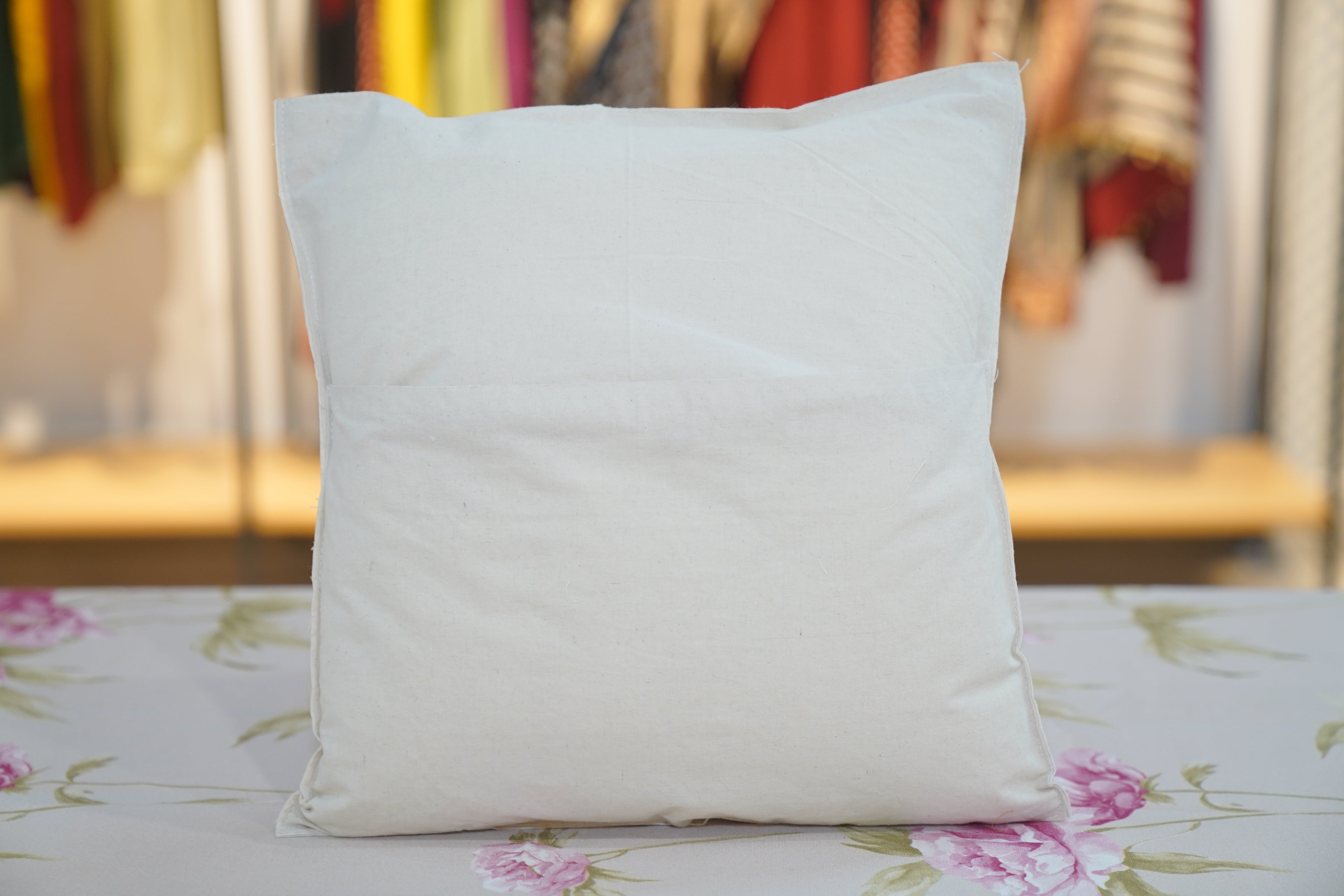 Green elephant gujrati cushion cover