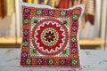 Red circle cushion cover