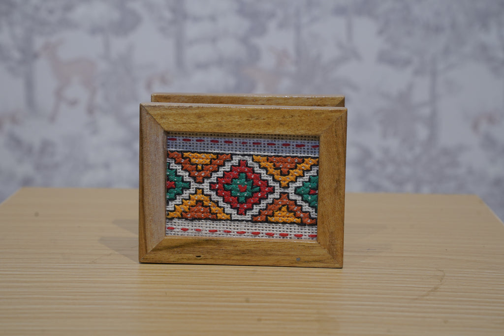 Cream multicoloured Tissue holder -                 3 pieces