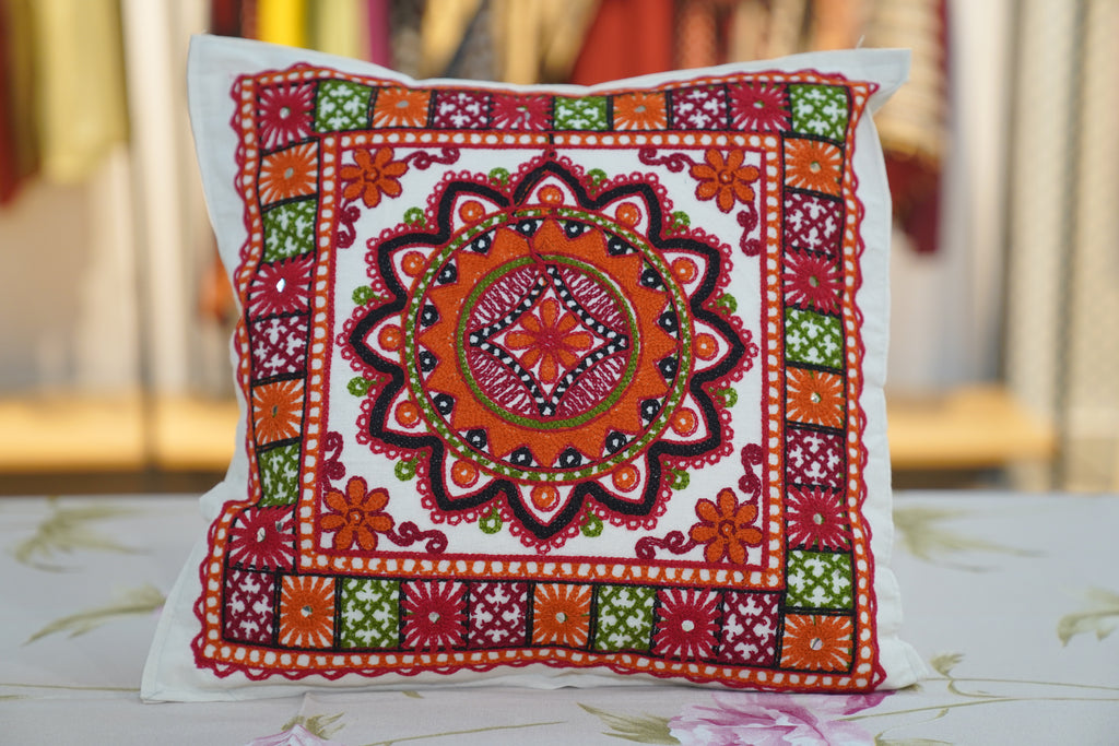 Red & Orange centre cushion cover