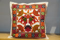 Red howdah on elephant cushion cover