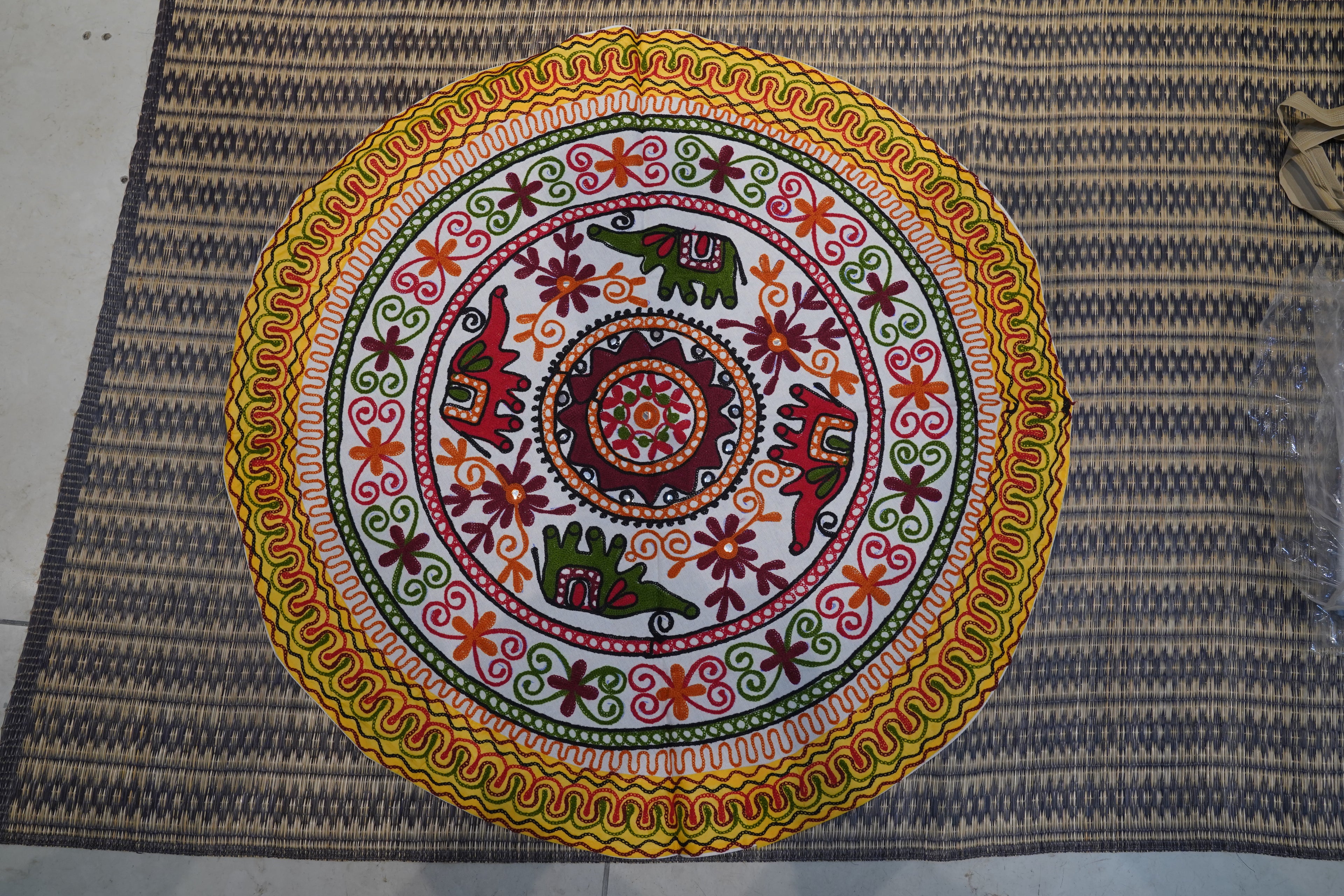 Mandala & Elephant Round Tablecloth