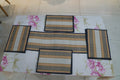 Black handloom runner with placemat